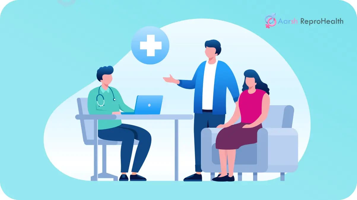 Illustration of a doctor consulting patients online