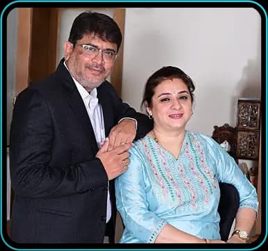 Sheila and Preetam, founders of Aarsh ReproHealth, with their son Aaryam